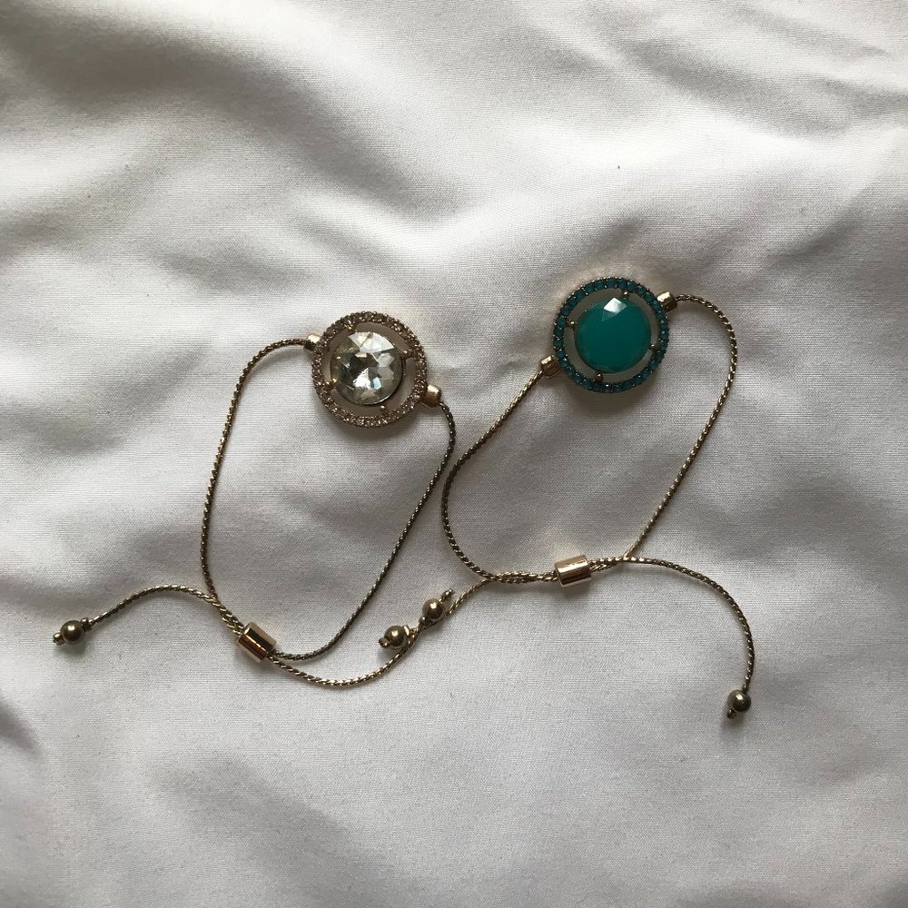 Charming Charlie - Set of 2- Jewel Slide Bracelets